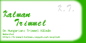 kalman trimmel business card